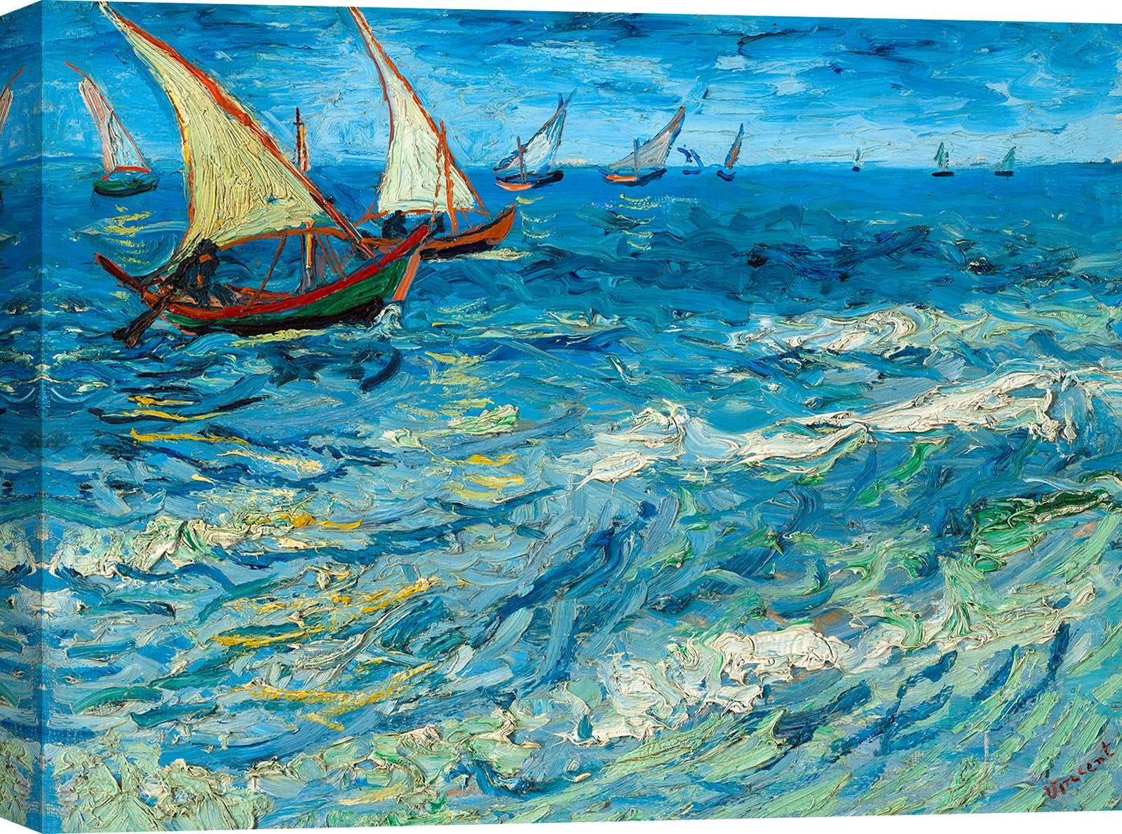 Tableau de Vincent van Gogh, Paysage marin aux Saintes-Maries, 1888