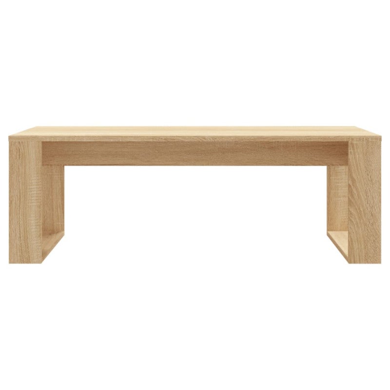 Table basse chêne sonoma 102x50x35 cm bois d ingénierie - 4