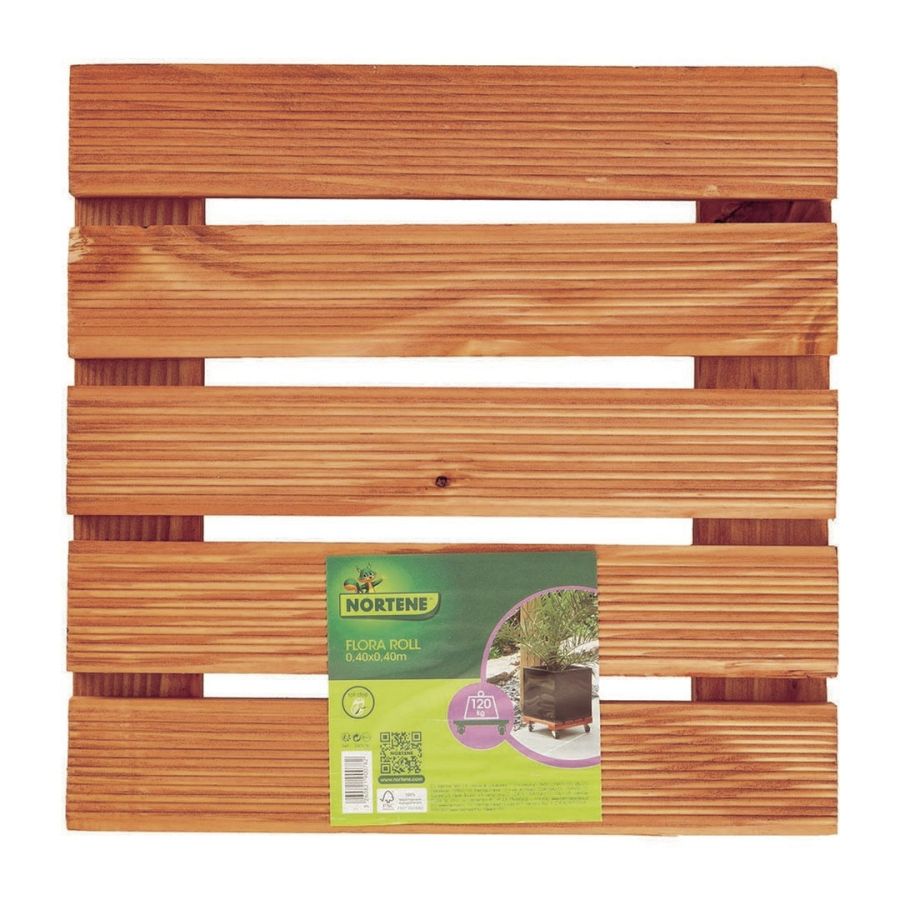 Support à roulettes bois carré 