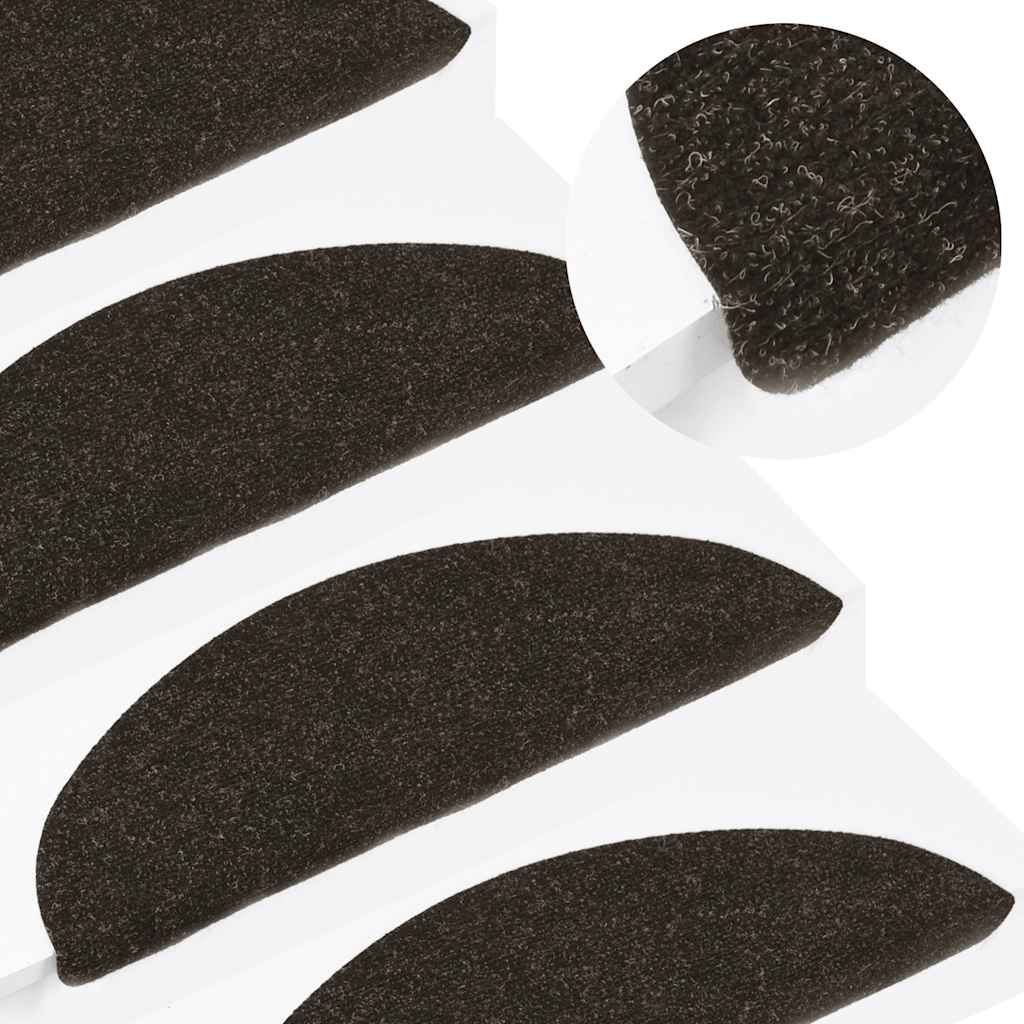 Tapis d'escalier auto-adhésifs 30 pcs anthracite 56x17x3 cm - 5