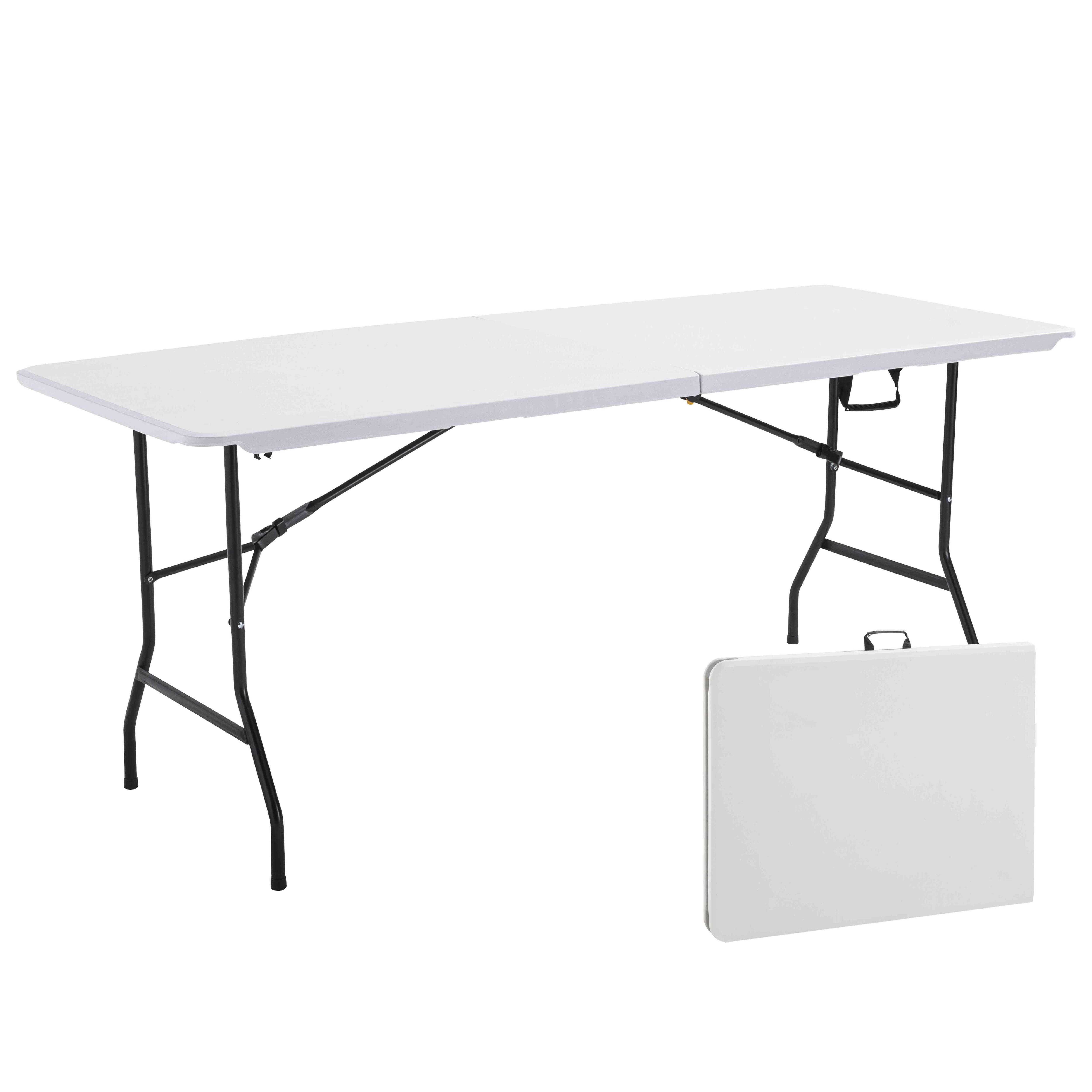 Table à manger de jardin rectangulaire en Acier Blanc 8 places - 6