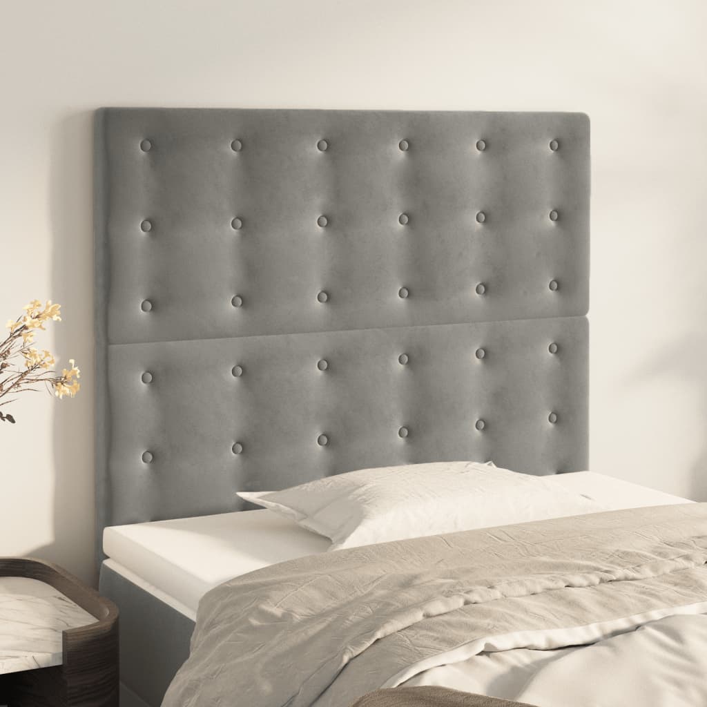 Tête De Lit Rembourrée En Tissu - Hauteur Réglable 78-88 Cm - Pieds En Bois - Coloris Marron Foncé - 90 Cm Large