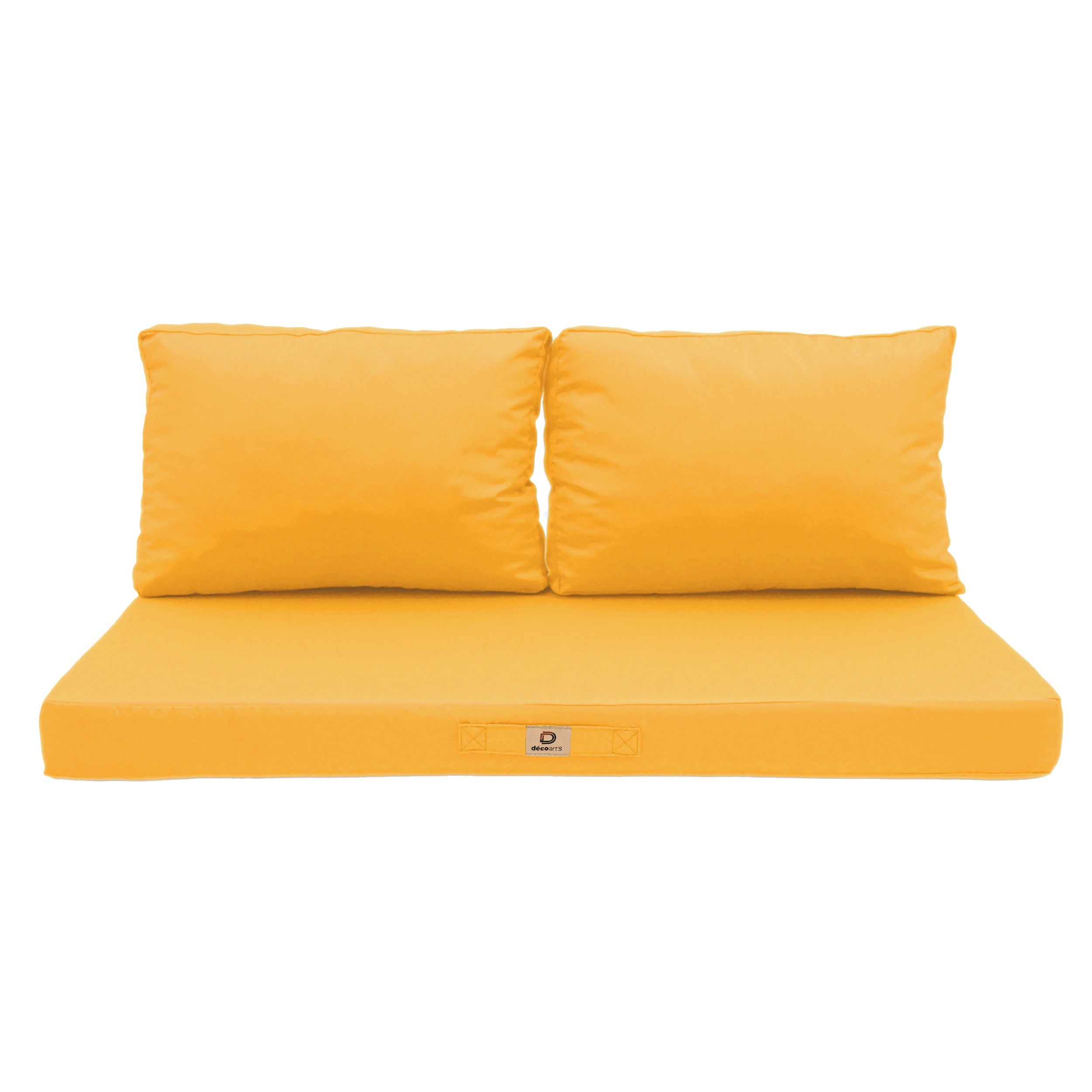 Coussins pour salon de jardin déhoussable 100x50cm Jaune - 3