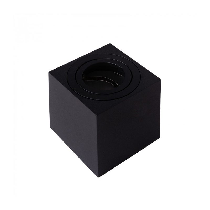 Reflektor sufitowy spot natynkowy Spot kwadratowy czarny 1xGU10x35W wym: 8,4 x 8 x 8 cm aluminium Ecolight