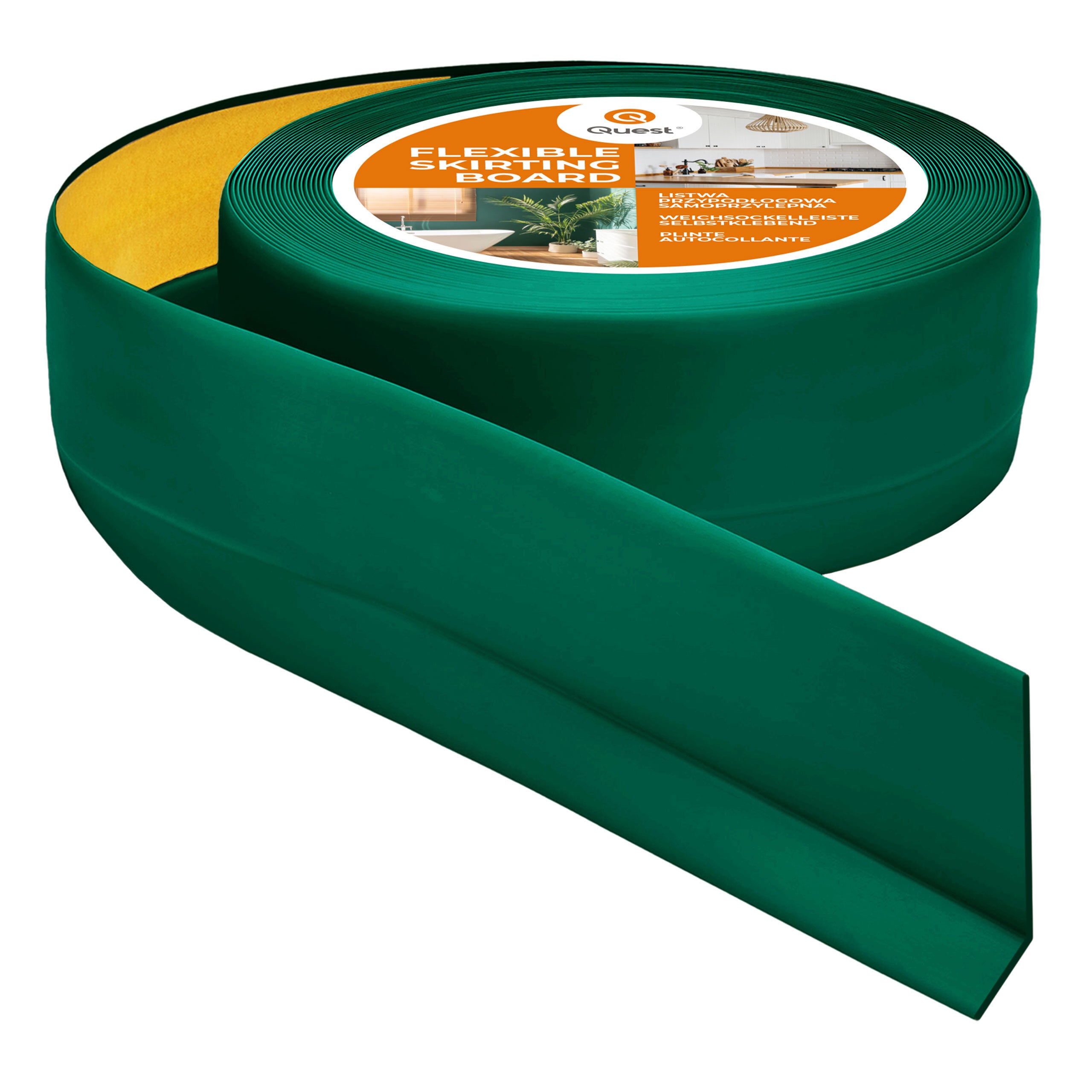 Rodapié PVC blando adhesivo50x20 mm - flexible, pared y suelo, 5 m ...