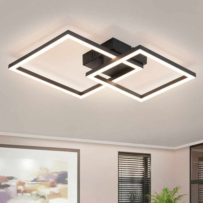 Lampa sufitowa LED Nettlife do kuchni – 20 W, czarna, 4000 K, neutralna biel, nowoczesny obrotowy design, oświetlenie narożne do korytarza i sypialni