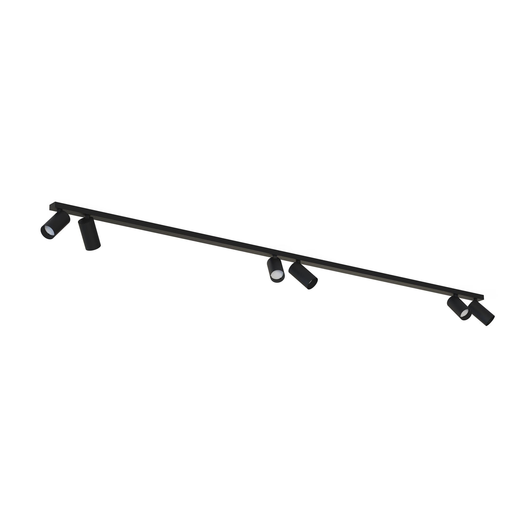 Reflektor sufitowy spot natynkowy Mono listwa czarny 6xGU10x10W wym: 20 x 214 cm metal Nowodvorski Lighting