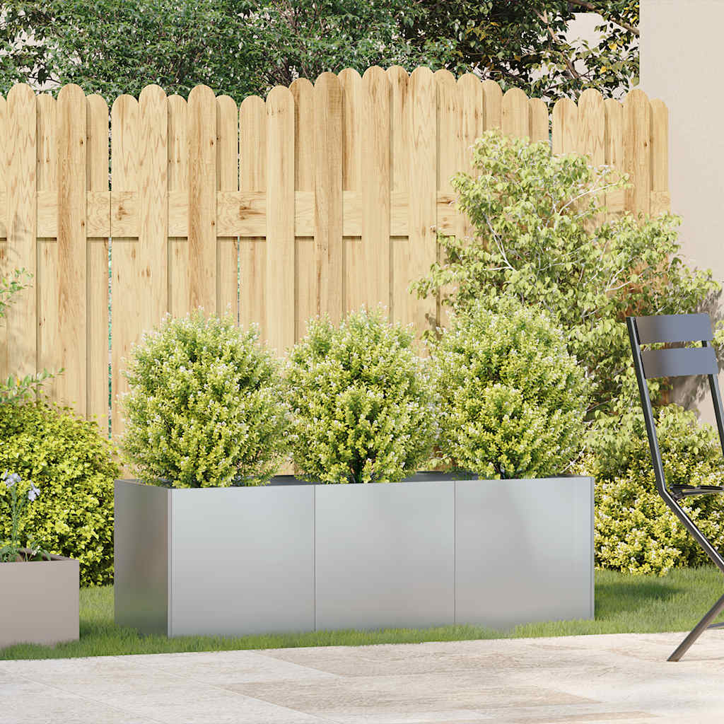 vidaXL Jardinière 120x40x40 cm acier galvanisé - 3