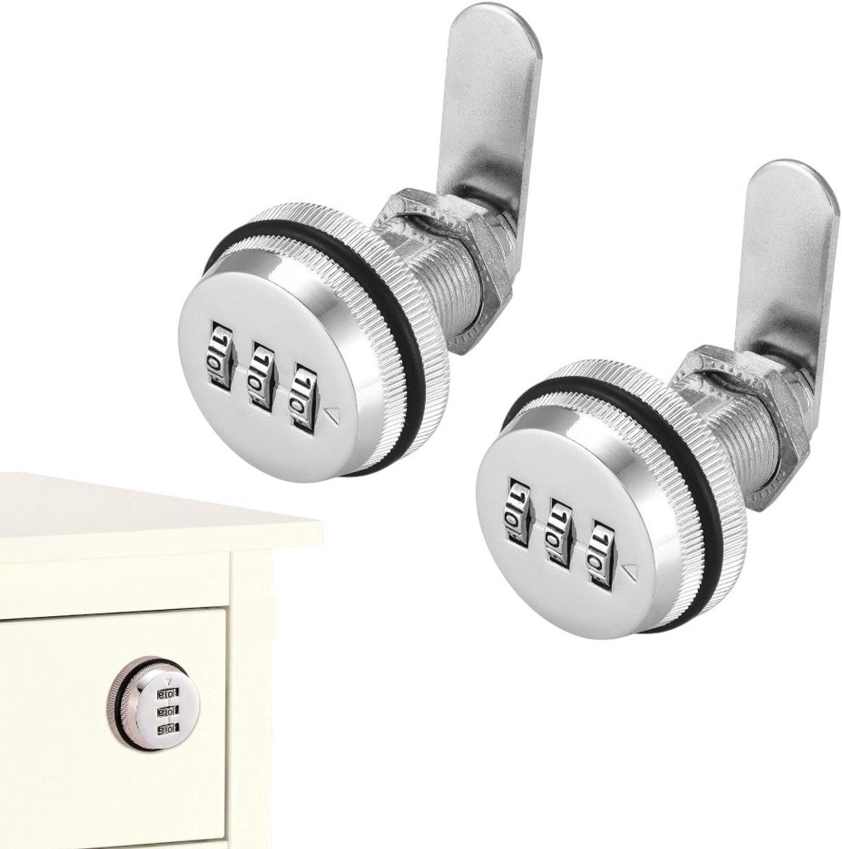 Set de 2 încuietori cu combinație, încuietori cu came sigure pentru dulapuri, sertare, dulapuri, birouri, case, cutii poștale, dulapuri, 2... 2buc