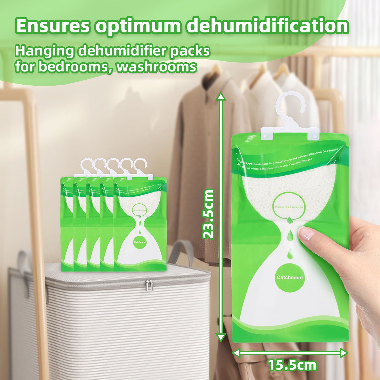 Confezione Da 10 Sacchetti Anti-Umidità Riutilizzabili Per Armadio, Scarpiera E Bagno - Assorbitori Di Umidità Con Carbone Attivo, 100g Ciascuno