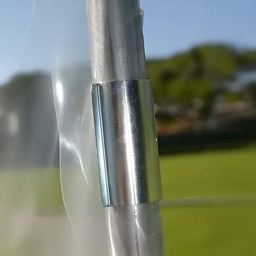 Clips de fixation ronds pour serre et tunnel en acier galvanisé, Diamètre 32 mm, Lot de 25 - 2