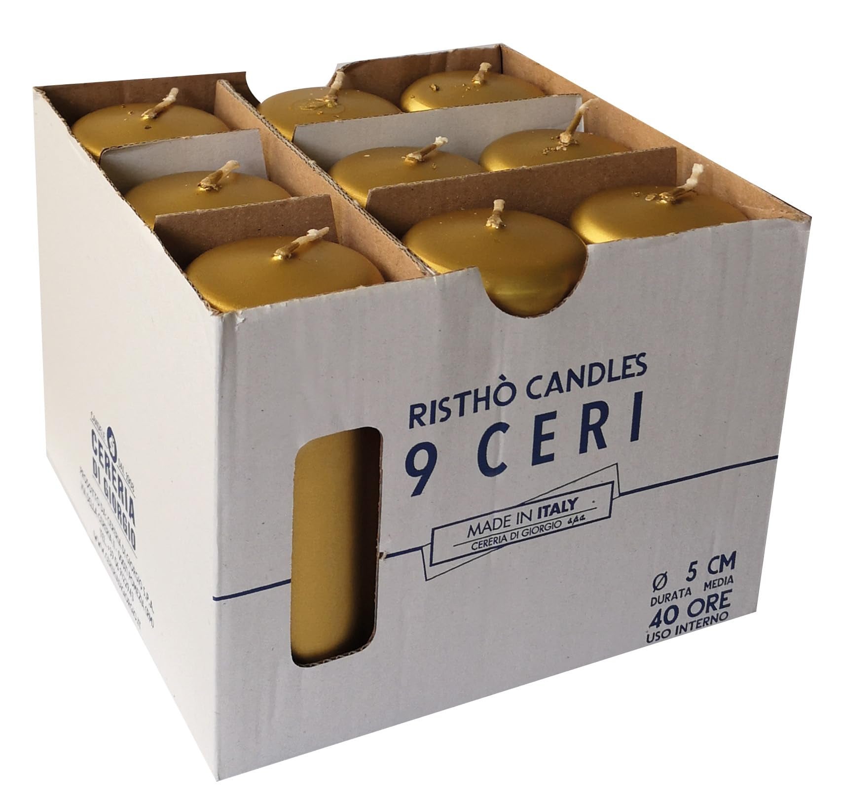Candele Non Profumate Candele Decorative Doriche - Set Da 2, Grigio Verde, 25cm Di Altezza, 8 Ore Di Durata Candele Scanalate - 7