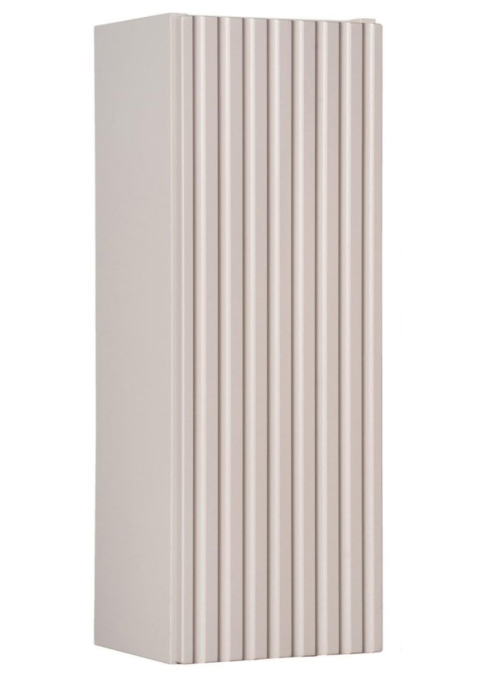 Szafka łazienkowa NOVA 20 cm kaszmir wisząca mały słupek ryflowany front 1 drzwi