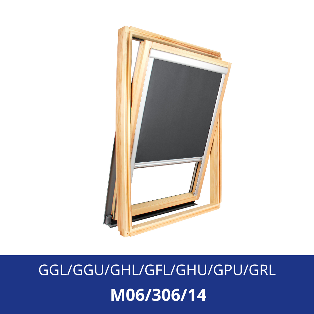 Store occultant compatible VELUX ® M06 (306/14) – Gris anthracite – cadre gris - 2