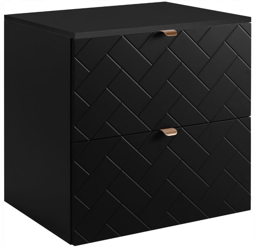 Blat łazienkowy 80 cm czarny płyta laminowana 16 mm - 5