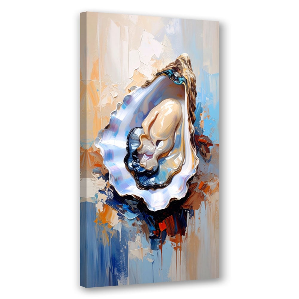 Obraz do kuchni baru restauracji ostrygi małże owoce morza sushi 60x120
