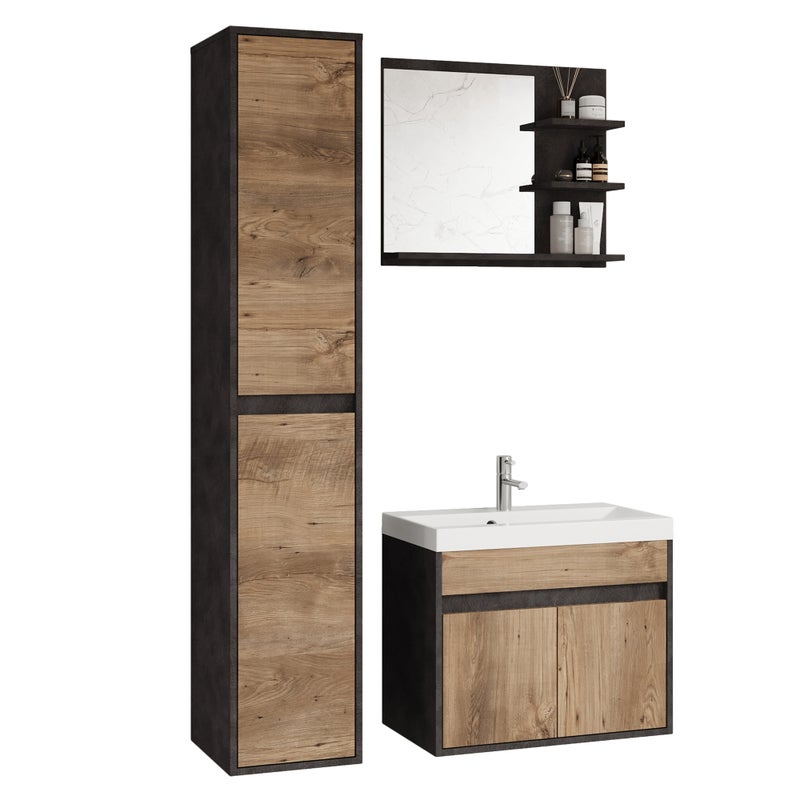 Meble łazienkowe matera / kasztan breslau - CAPRI