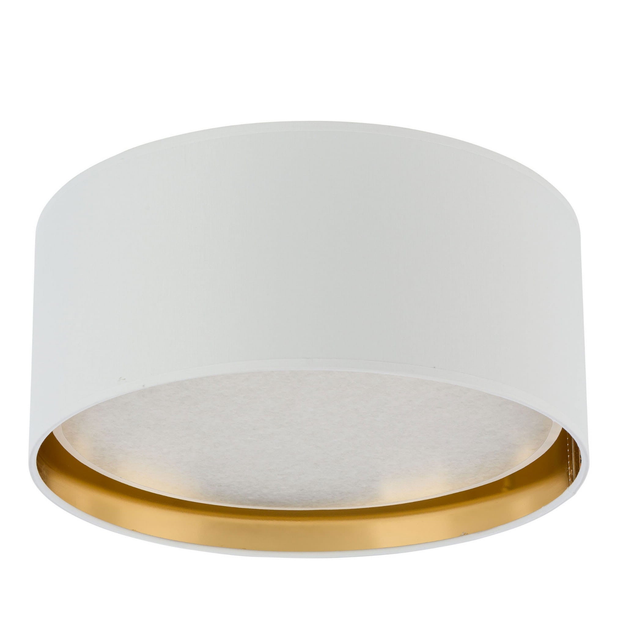 Plafon Bilbao okrągły biało-złoty 4xE27x15W wym: 17 x 45 cm IP20 tkanina TK Lighting