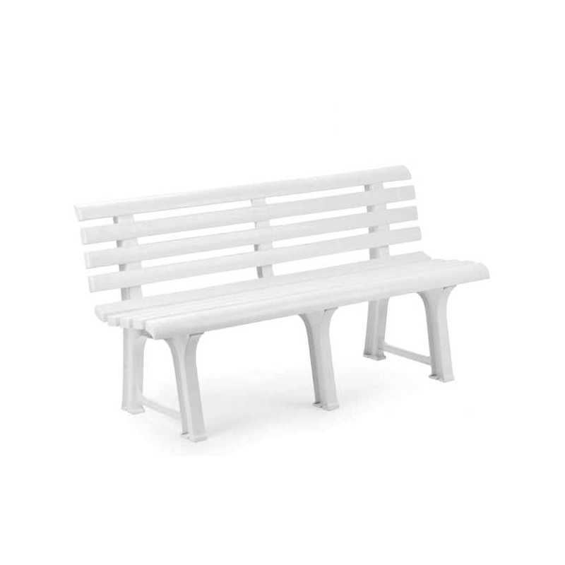 Ipae 9693810 Panchina, Resina, 145 x 49 x 74, Bianco