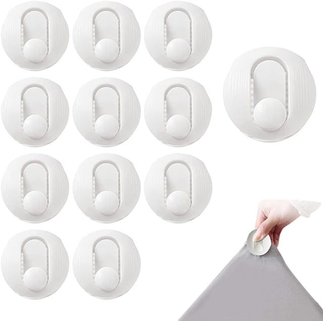 12 Pièces Attaches de Couette, Clips de Housse Couette, Clip de Couette, Clip Housse de Couette, Pince à Pince pour Drap Couette, pour Draps, Rideaux