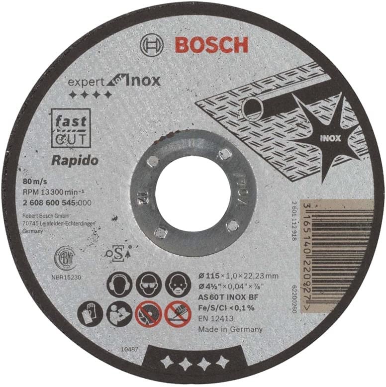 Tarcza tnąca do szlifierki Bosch model 2608600545, do stali nierdzewnej, do cięcia metali - 2