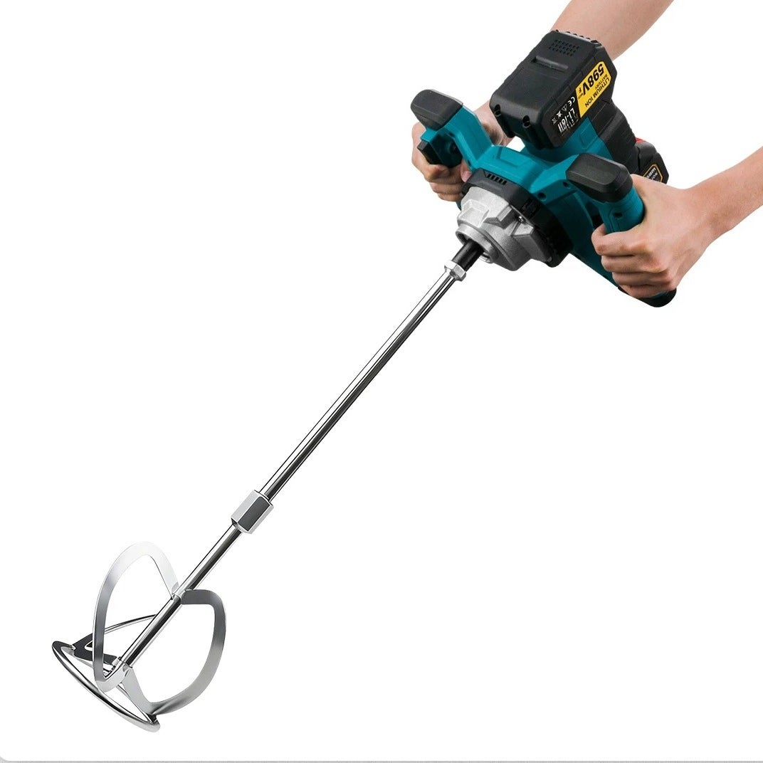 Mélangeur électrique sans fil pour béton, mortier et plâtre, à 6 vitesses, avec moteur sans balais, compatible avec les batteries Makita 18 V. - 3