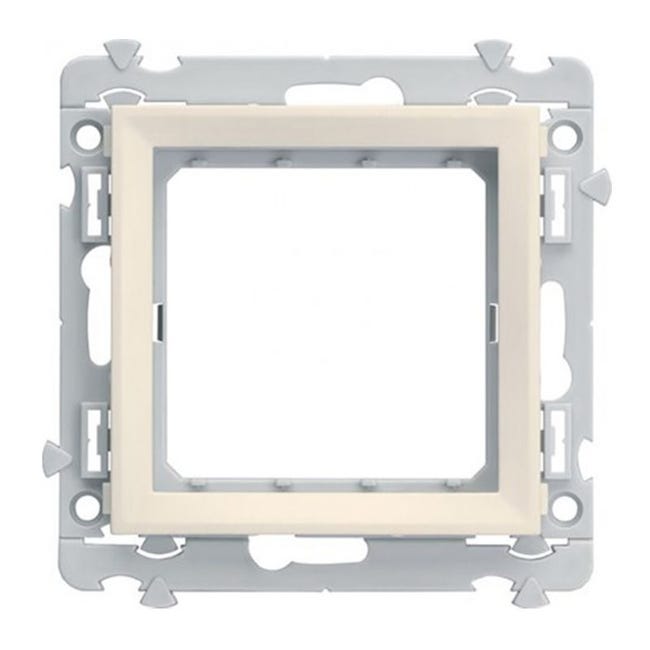 Hager WKN442 - Plaque Double horizontale KALLYSTA POP LIN beige crème, pas WK442 Hager WKN442 - Plaque Double horizontale KALLYSTA POP LIN beige crème, pas WK442