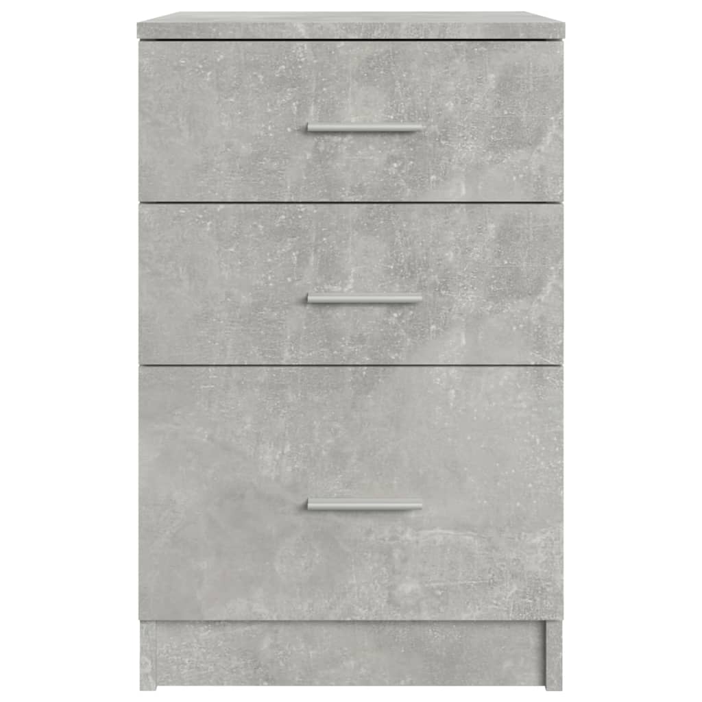Maison Exclusive - Mesita de noche madera contrachapada gris hormigón 40x40x63 cm - 6