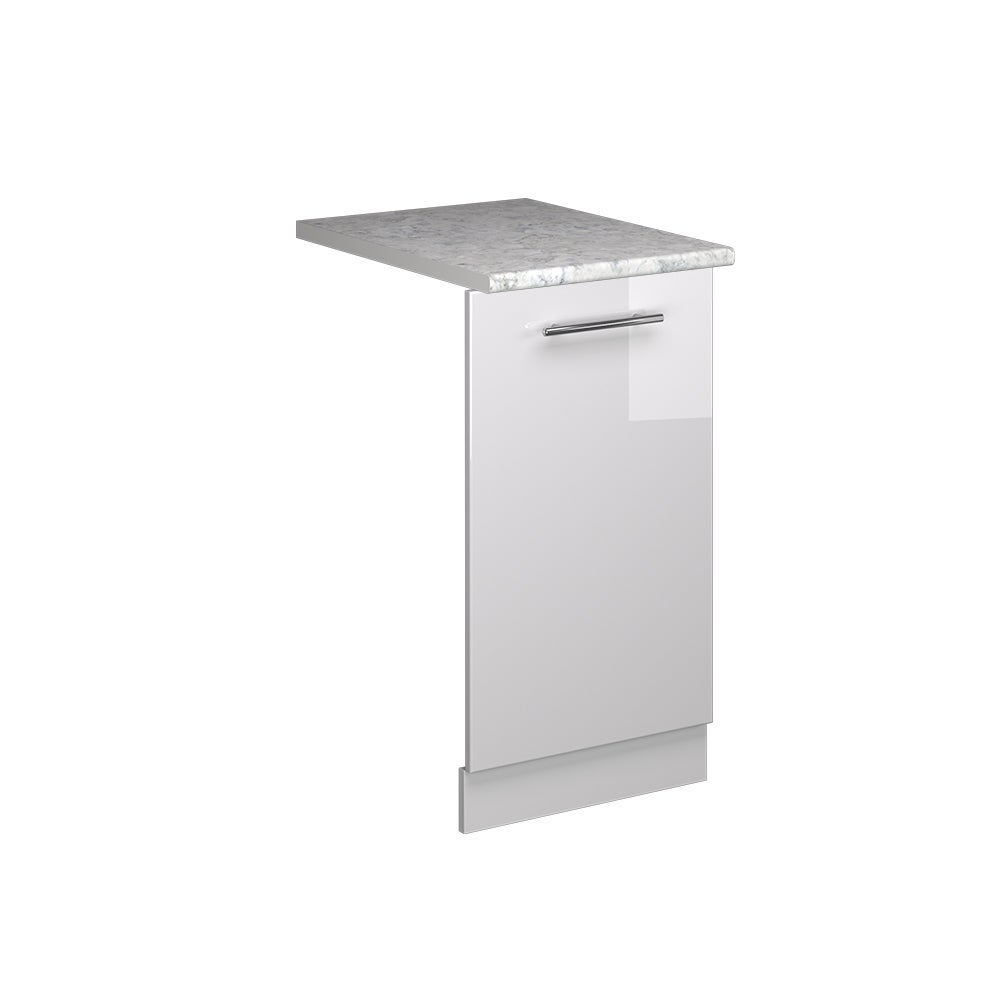 Vicco Panel przedni zmywarki Fame-Line, Biały wysoki połysk, 45 cm , BP Marmur