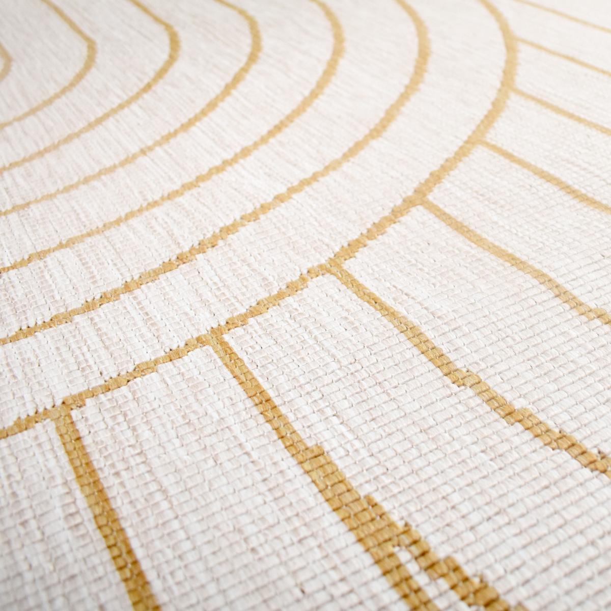 Tapis extérieur, kilim reversible 160x230 LYN2 U REVERSIBLE jaune et crème - 9