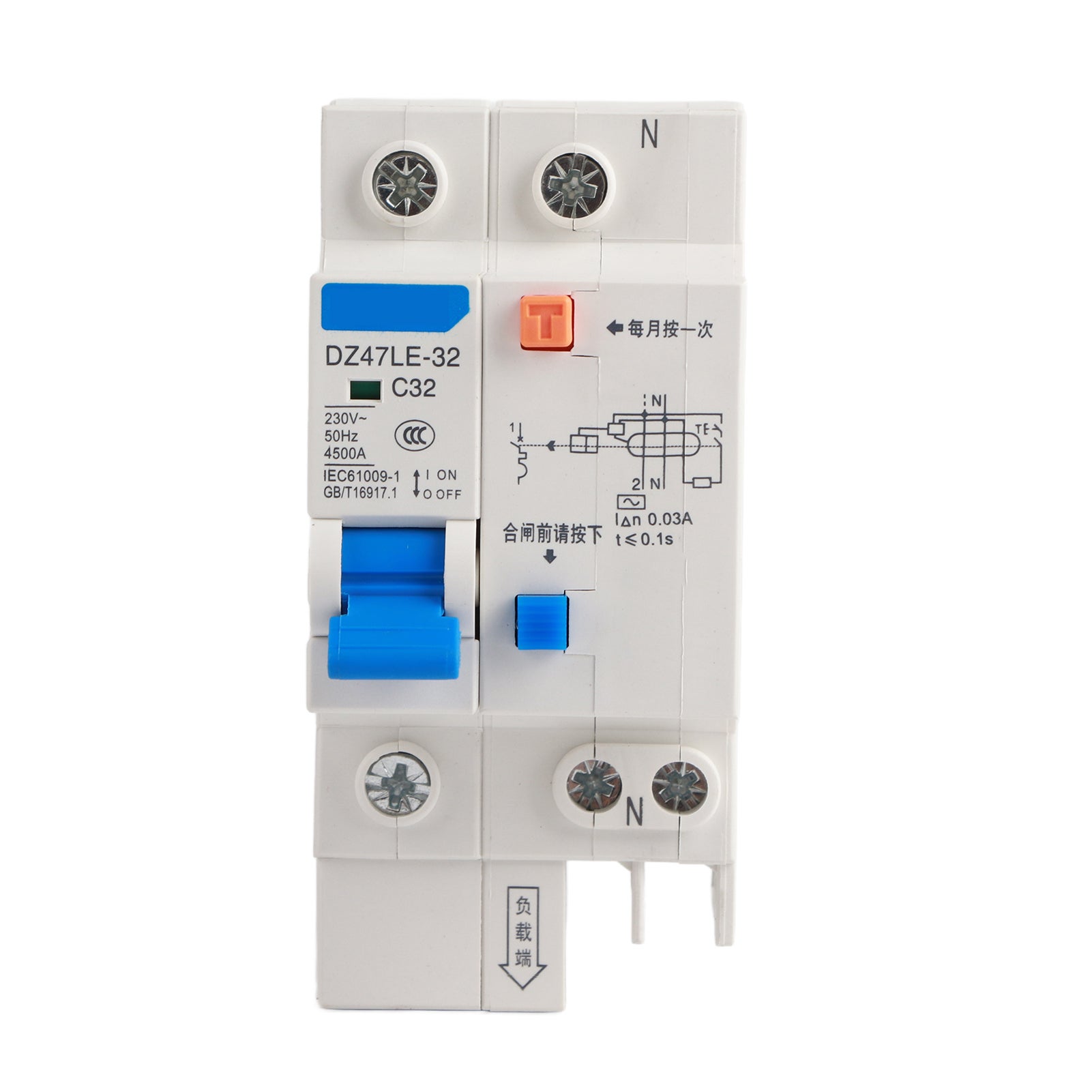 Wyłącznik różnicowoprądowy DZ47LE-32 1p N C32 RCCB 30mA 230V