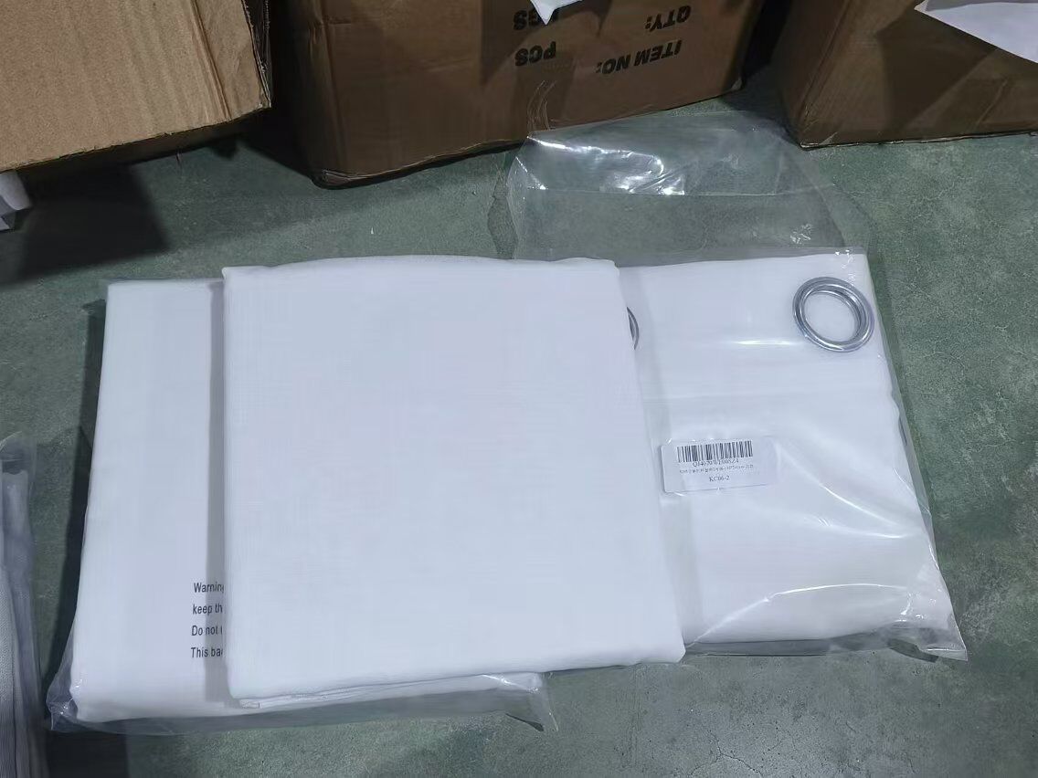 Confezione da 2 tende, tende in lino, tende da soggiorno, con occhielli, tende con occhielli traslucide (132**274 cm-Bianco) - 5