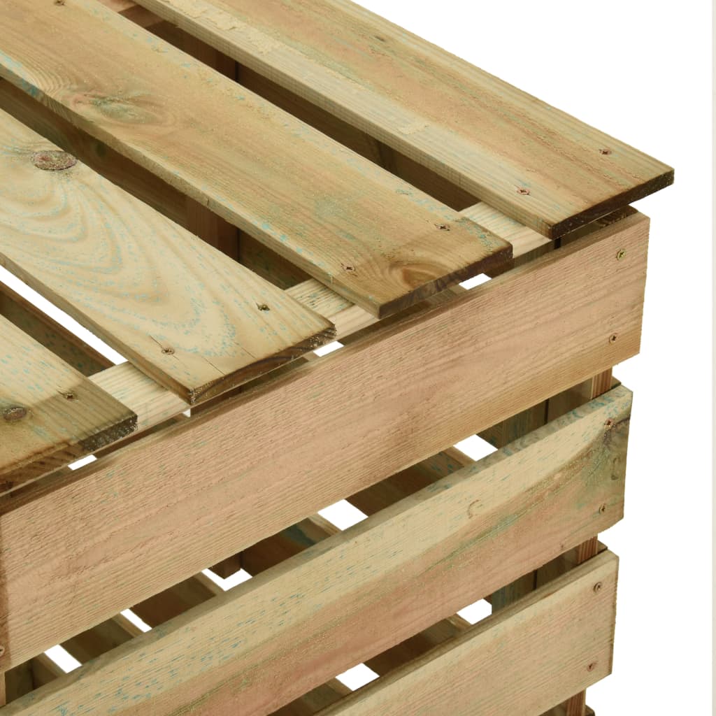 Composteur à lattes en bois de pin imprégné pour le jardin, 80 × 50 × 100 cm - 6