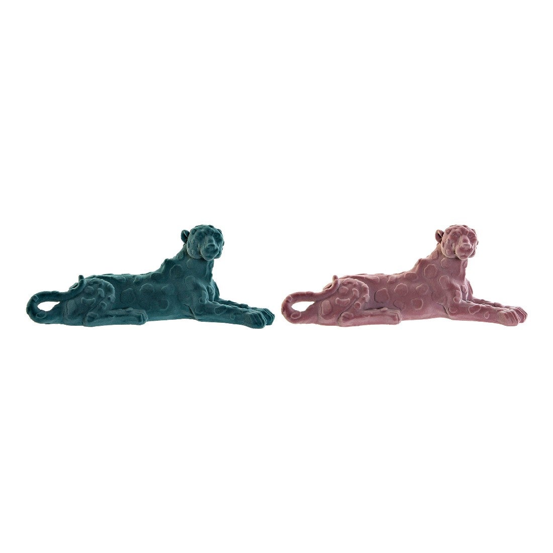 Figura decorativa dkd home decor 26,5 x 9 x 11 cm rosa león verde resina flocado 8424001775019 s3016860 dkd home decor