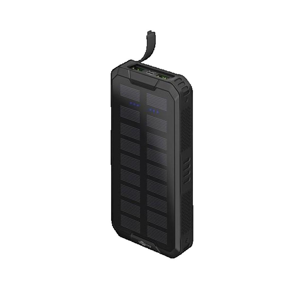 Power Bank Solare Portatile Con Torcia LED – Carica 3 Dispositivi, Impermeabile E Resistente Per Campeggio Ed Escursioni