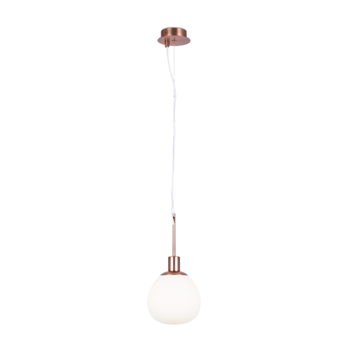Lampa wisząca Erich miedziano-biała 1xE14x40W wym: 153 x 15 x 15 cm szkło Maytoni
