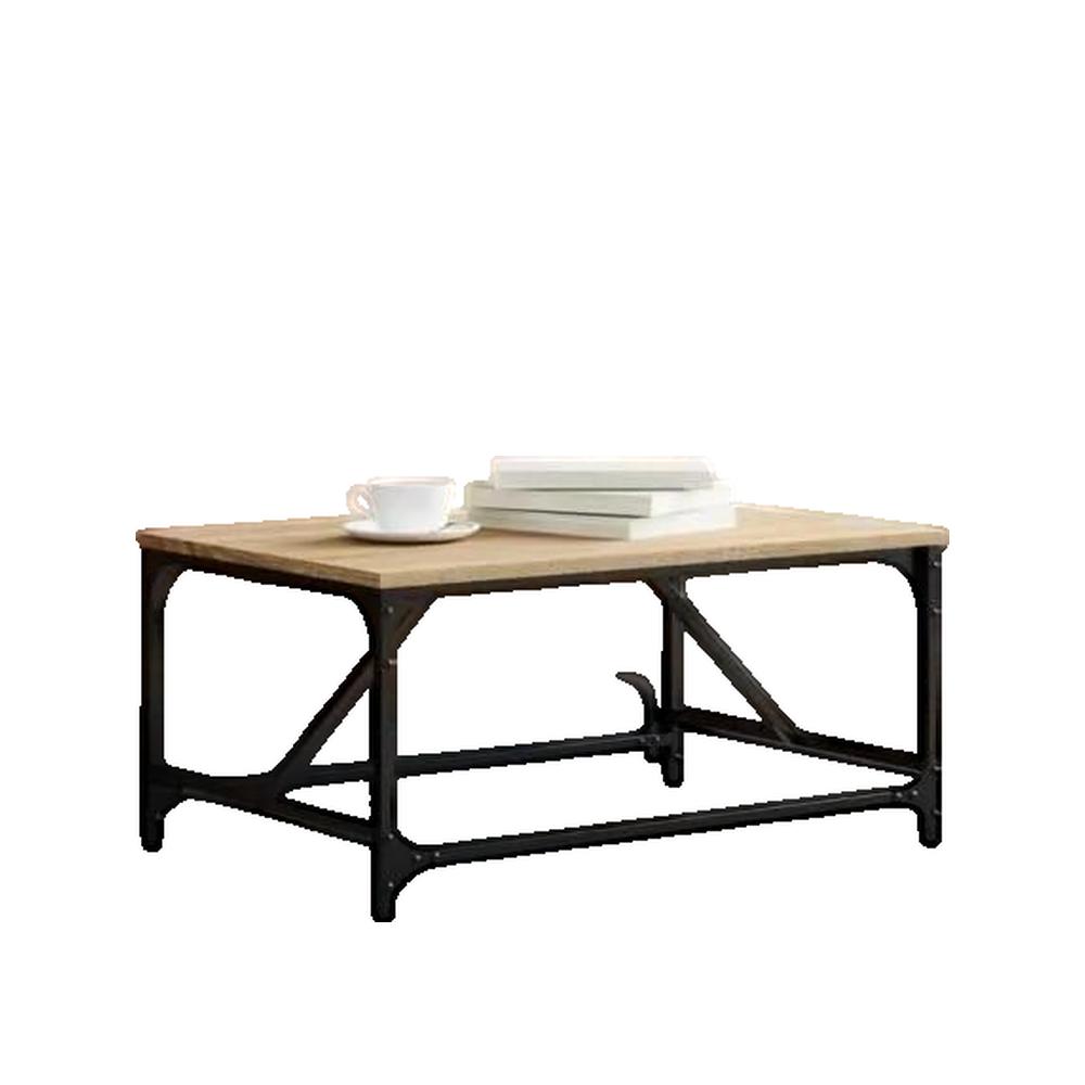 Stolik kawowy vidaxl z drewna inżynieryjnego i metalu brązowy 75x50x35 cm