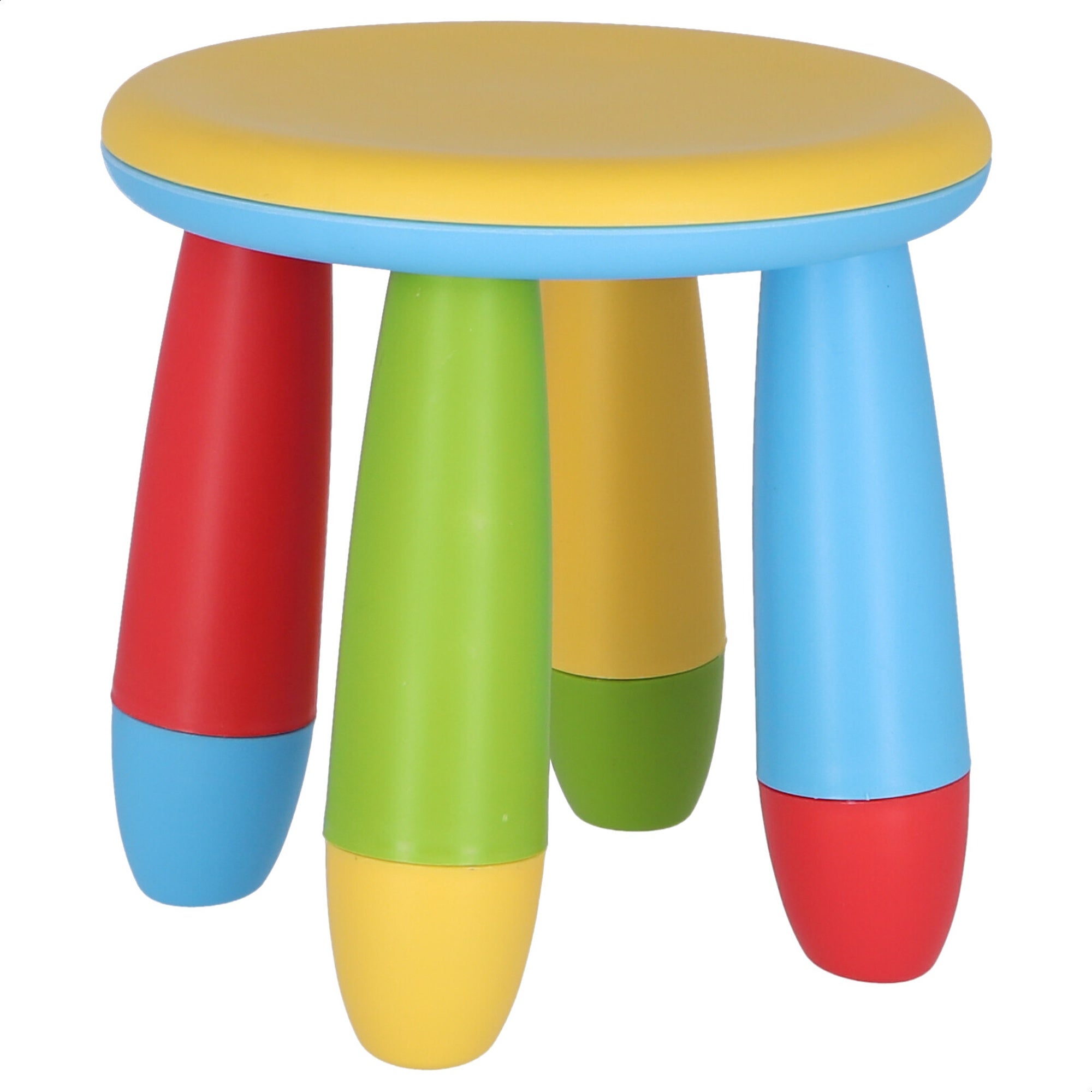Mobili MOBILI E DECORAZIONI Sgabello per bambini giallo in plastica robusta e resistente, diametro: 30 cm x altezza: 26 cm - 5