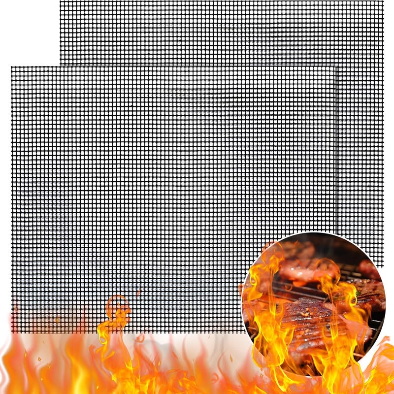 Mata grillowa do grillowania mięsa i warzyw, mata nieprzywierająca, deska do krojenia - 40 x 33 cm, 2 sztuki