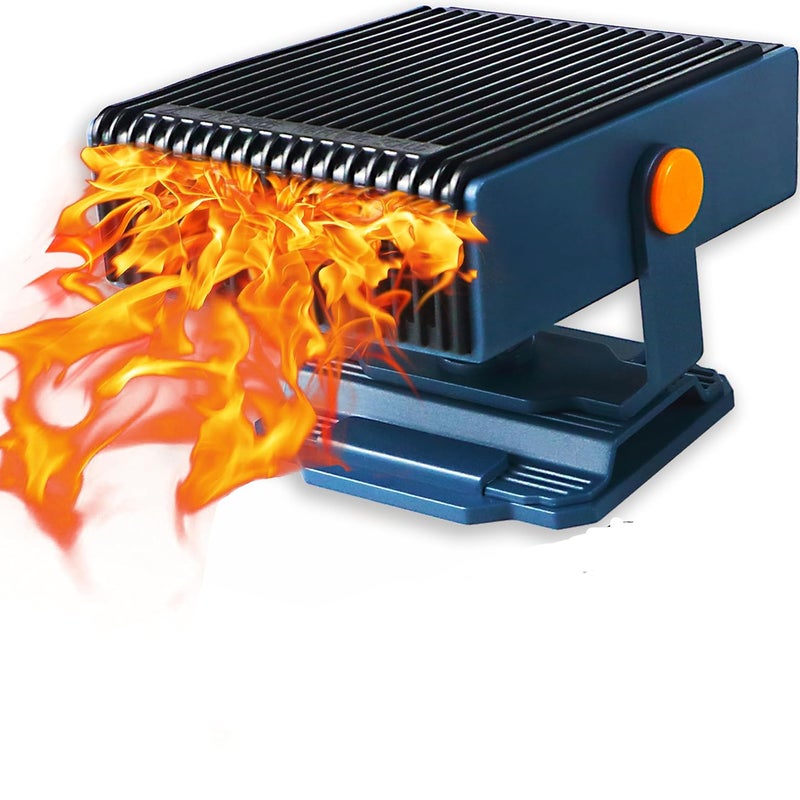 Przenośny ogrzewacz samochodowy 12 V 150 W, przenośny odmrażacz szyb samochodowych 2 w 1, wtyczka do zapalniczki, obrót o 360 stopni