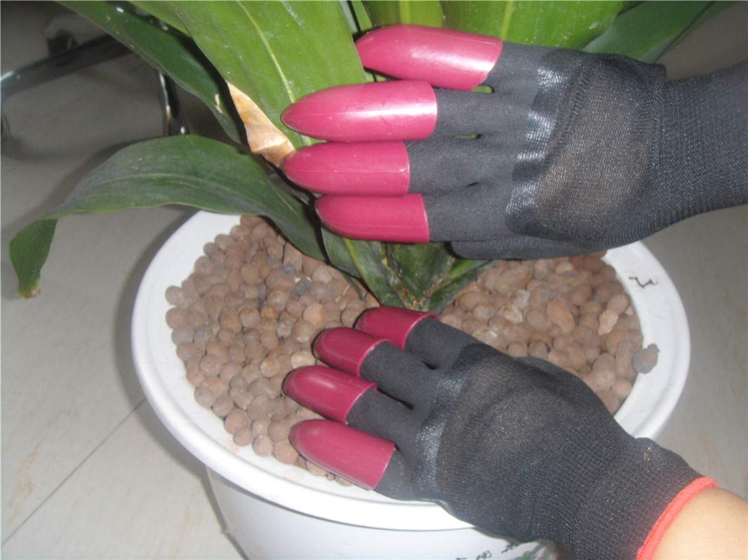 Gants de Jardin avec Griffes Imperméables Gants de Génie Jardinage pour Creuser une Plantation la Ferme des Gants de Travail avec 8 Griffes - 4