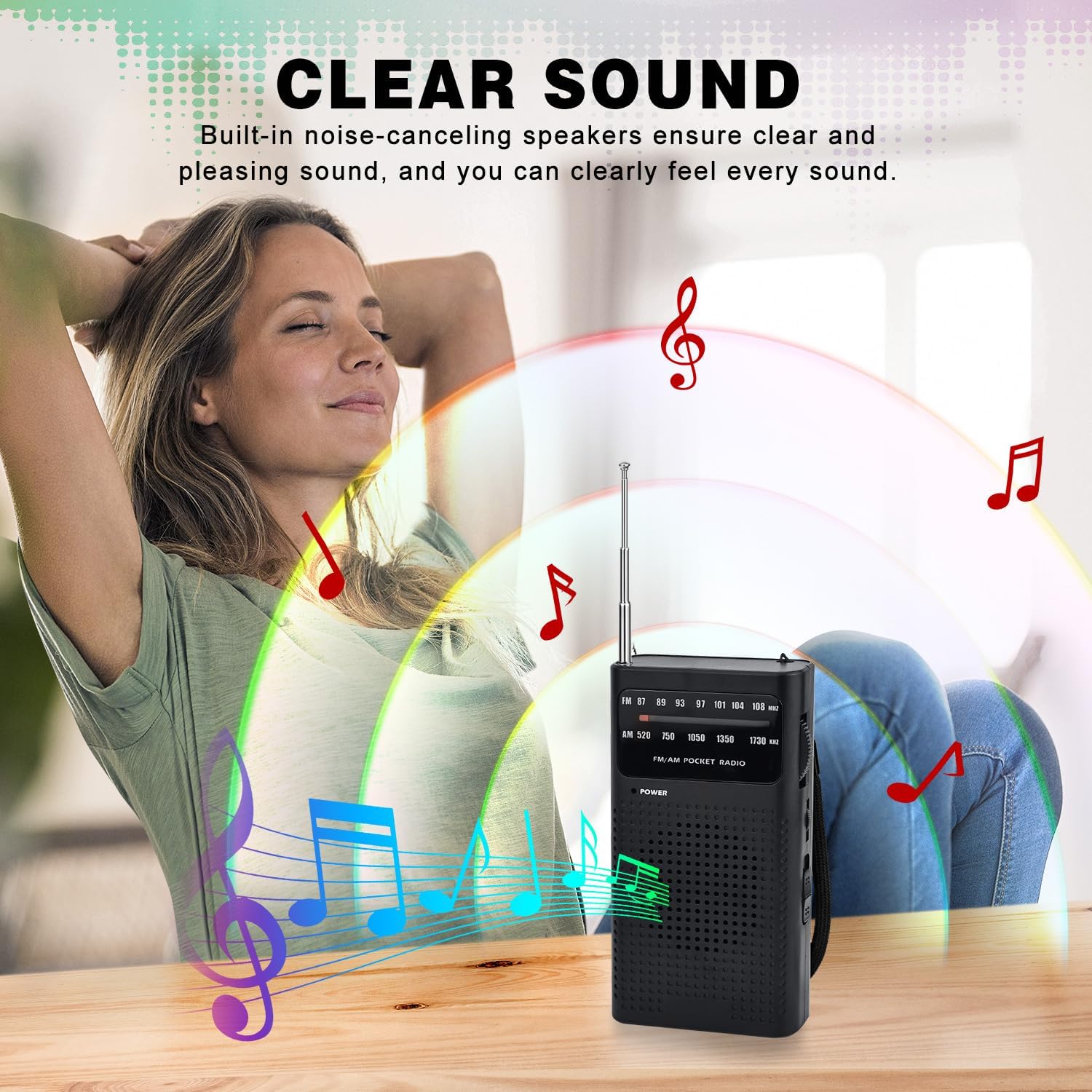 Radio Portable AM FM Transistor - Mini Poste Radio Avec Haut-Parleur Et Antenne Télescopique
