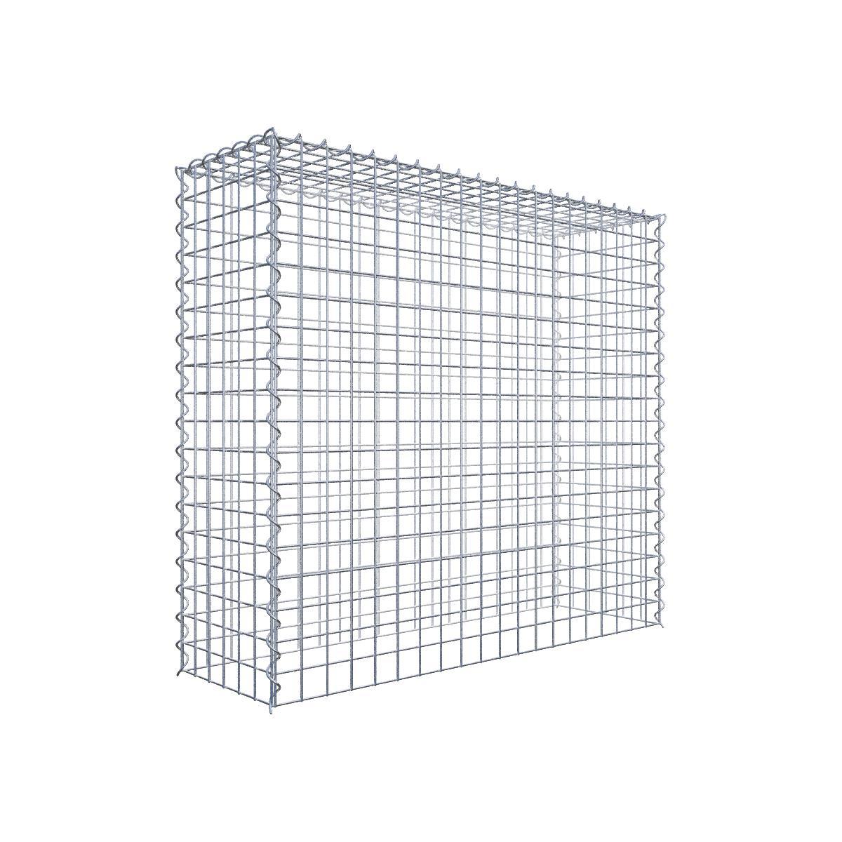 Gavión para apilar en acero galvanizado 100x90x30cm (lxaxp), malla 5 x 5cm, espiral, sin rejilla inferior