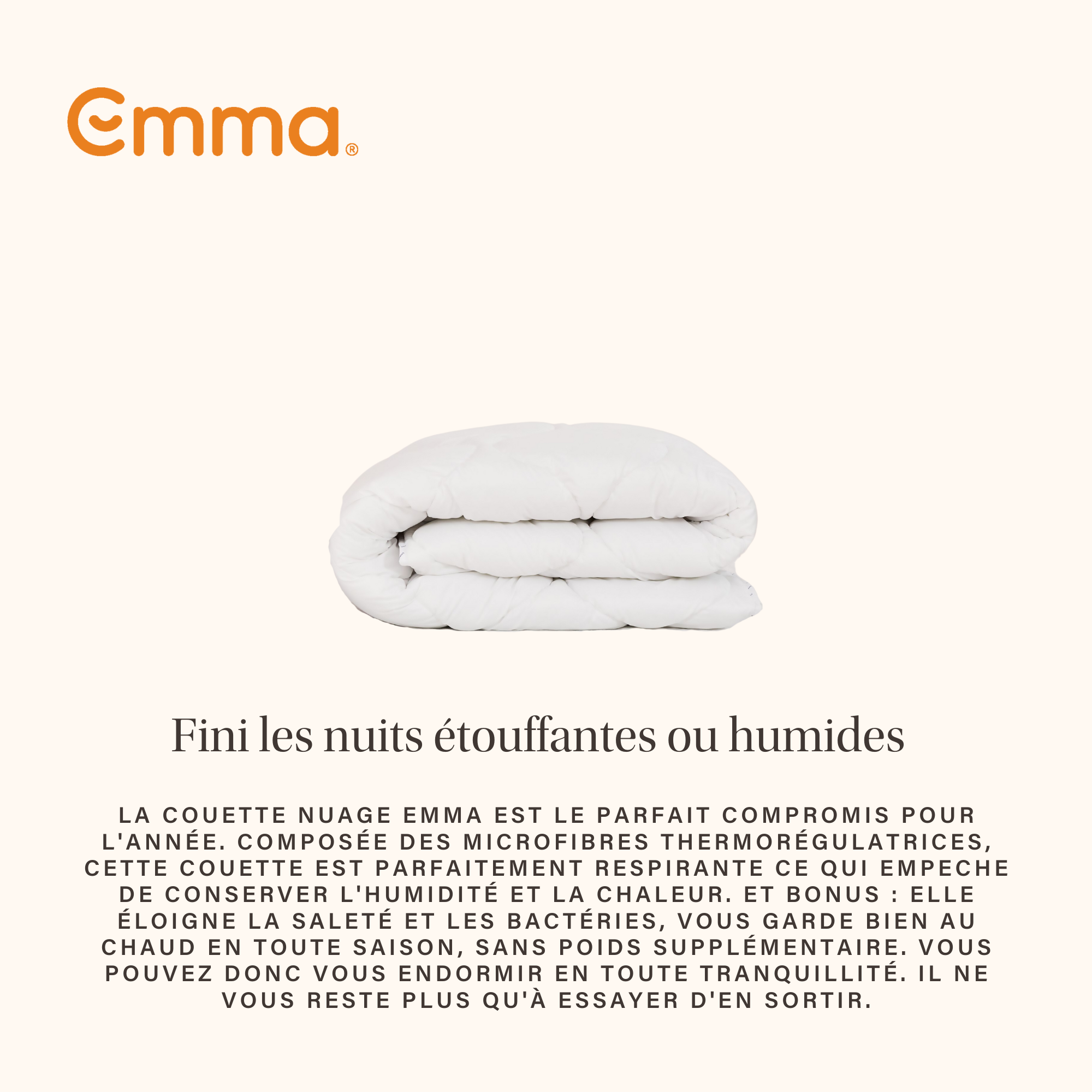 EMMA | Couette Printemps & Automne Emma 240x220 cm | Douce | Enveloppante | Respirante | Aérée | Lavable en Machine - 2