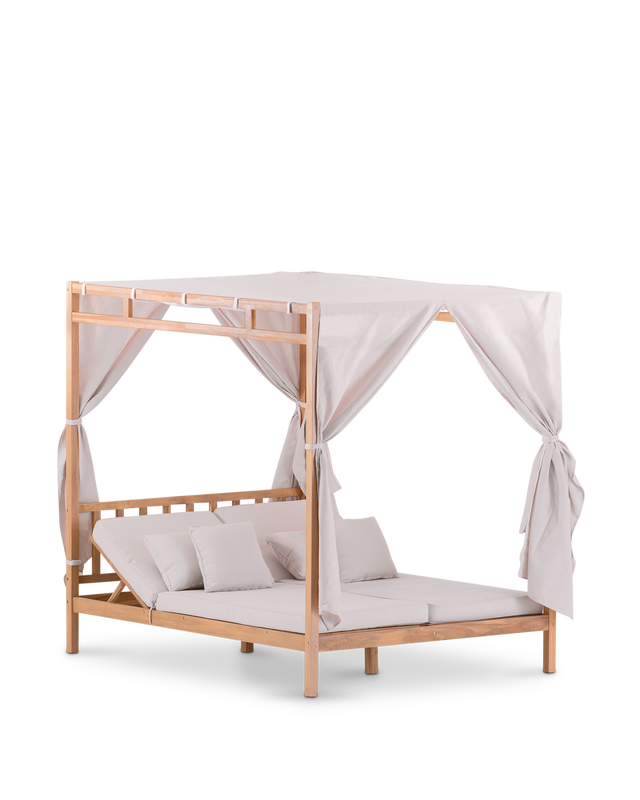 Cama balinesa madera beige - Siena