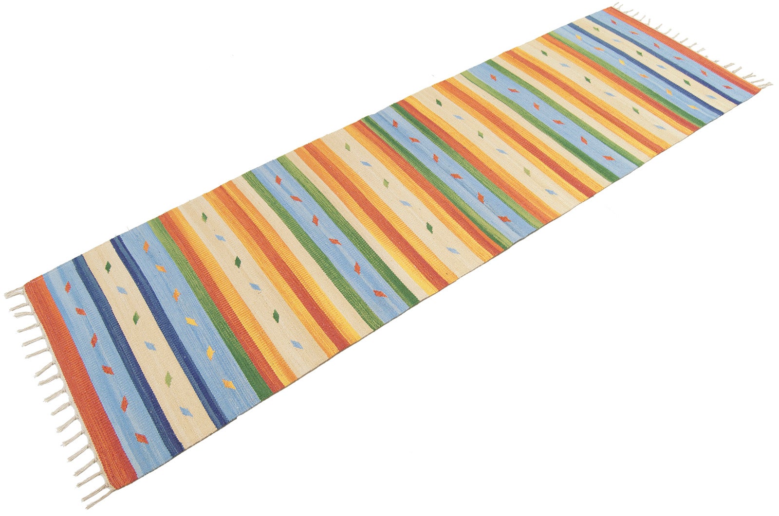 Oryginalny, ręcznie robiony kilim, 100% bawełna, 240x60 cm