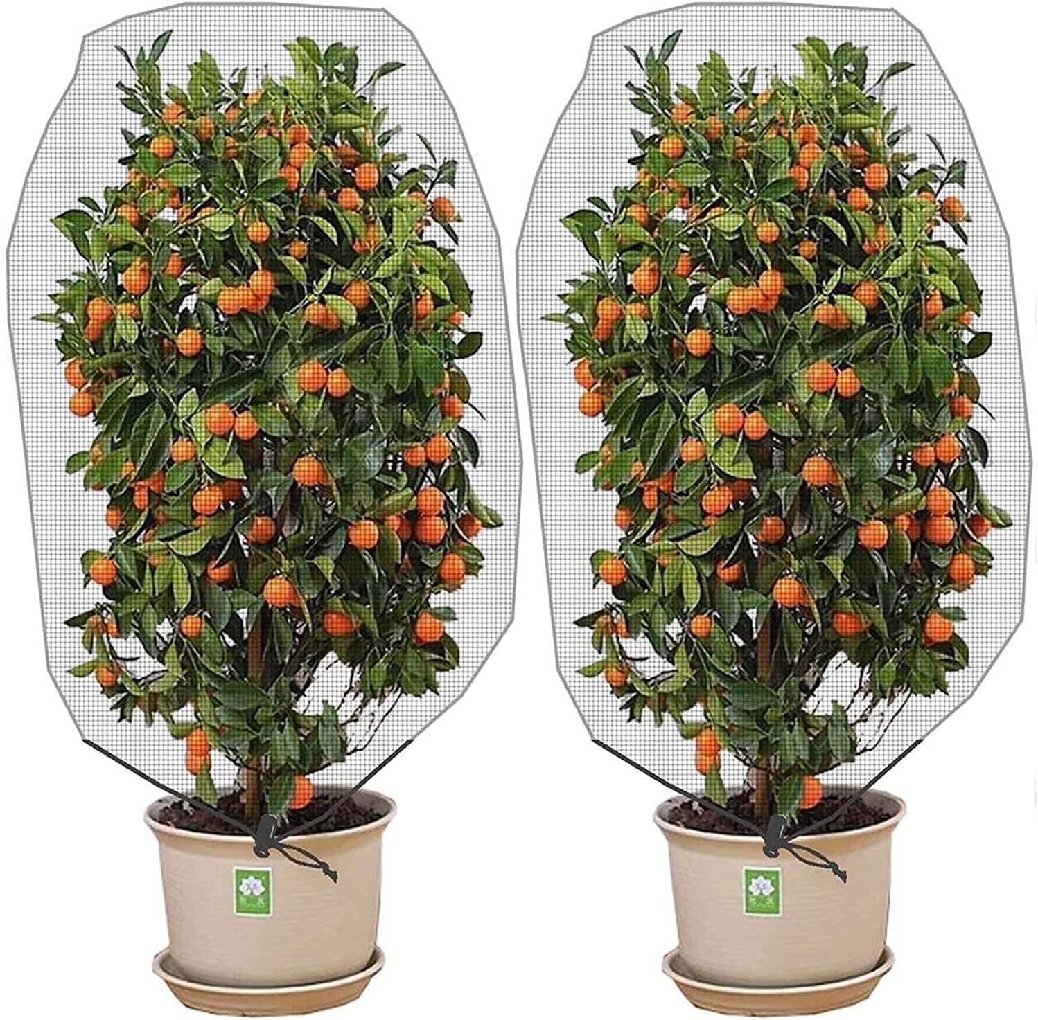 Siatka ochronna na owady ze ściągaczem – siatka chroniąca przed owadami i kwiatami (2 szt.)