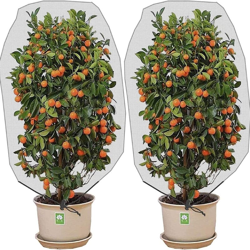 Siatka ochronna na owady ze ściągaczem – siatka chroniąca przed owadami i kwiatami (2 szt.)