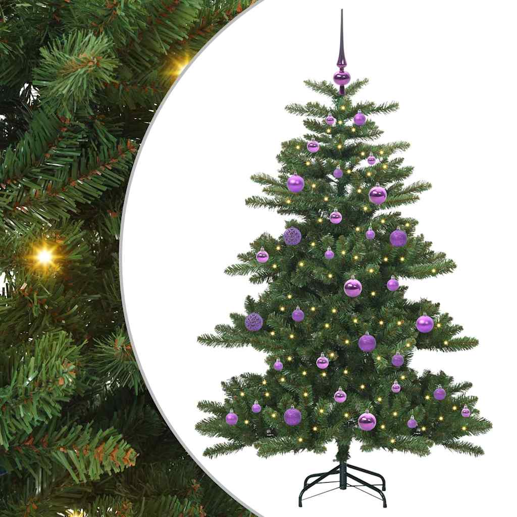 Sztuczna choinka z zawiasami z 150 diodami LED 150 cm PVC