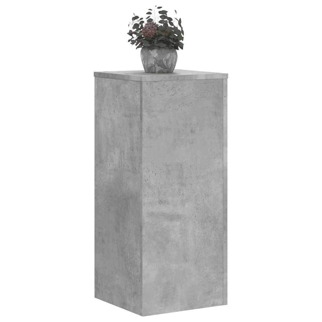 Support de plante, 2 pièces, gris béton, pour le jardin, 30 × 30 × 70 cm - 8